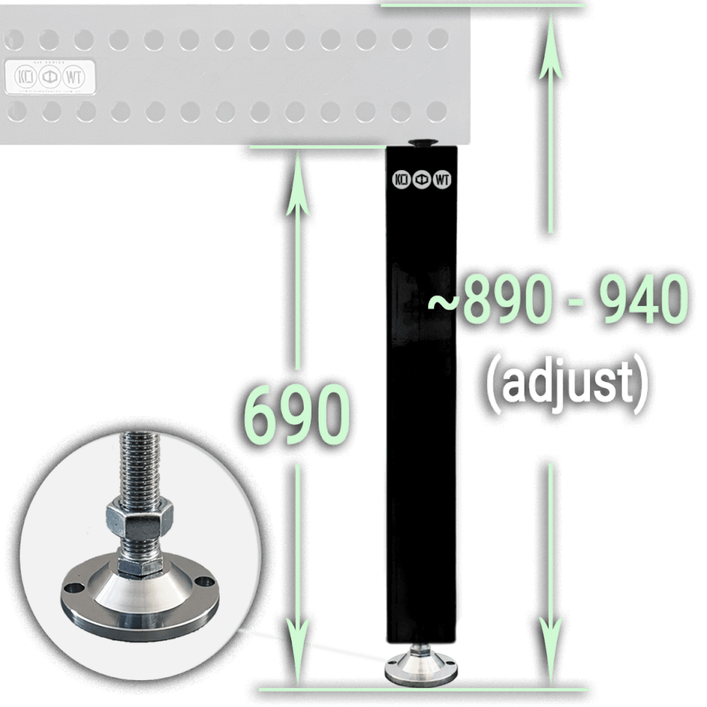 690mm Legs - Disc Feet | K28