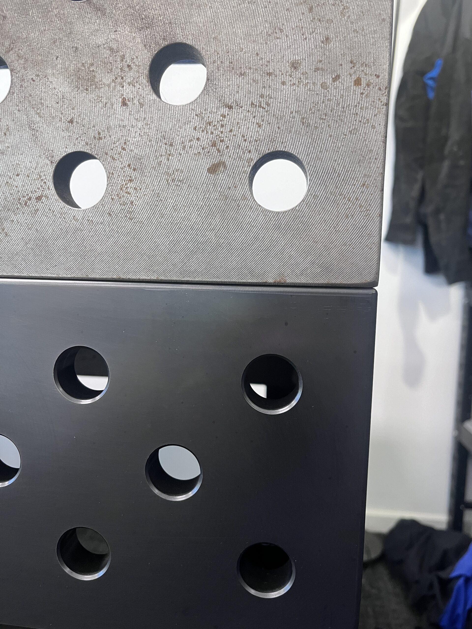 Nitride treated welding table vs untreated